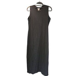 J.Crew Womens Black‎ Sleeveless Maxi Dress Small Petite 100% Cotton Fair Trade
